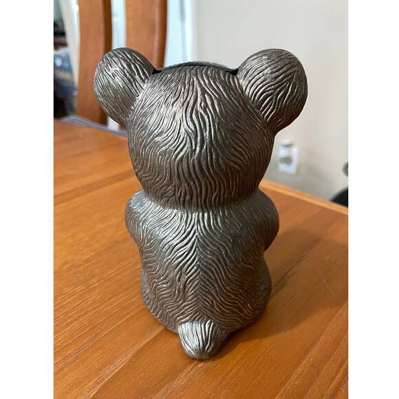 Teddy bear with bow metal bank Designer Jewelry by Sweet Pea - Picture 2 of 7